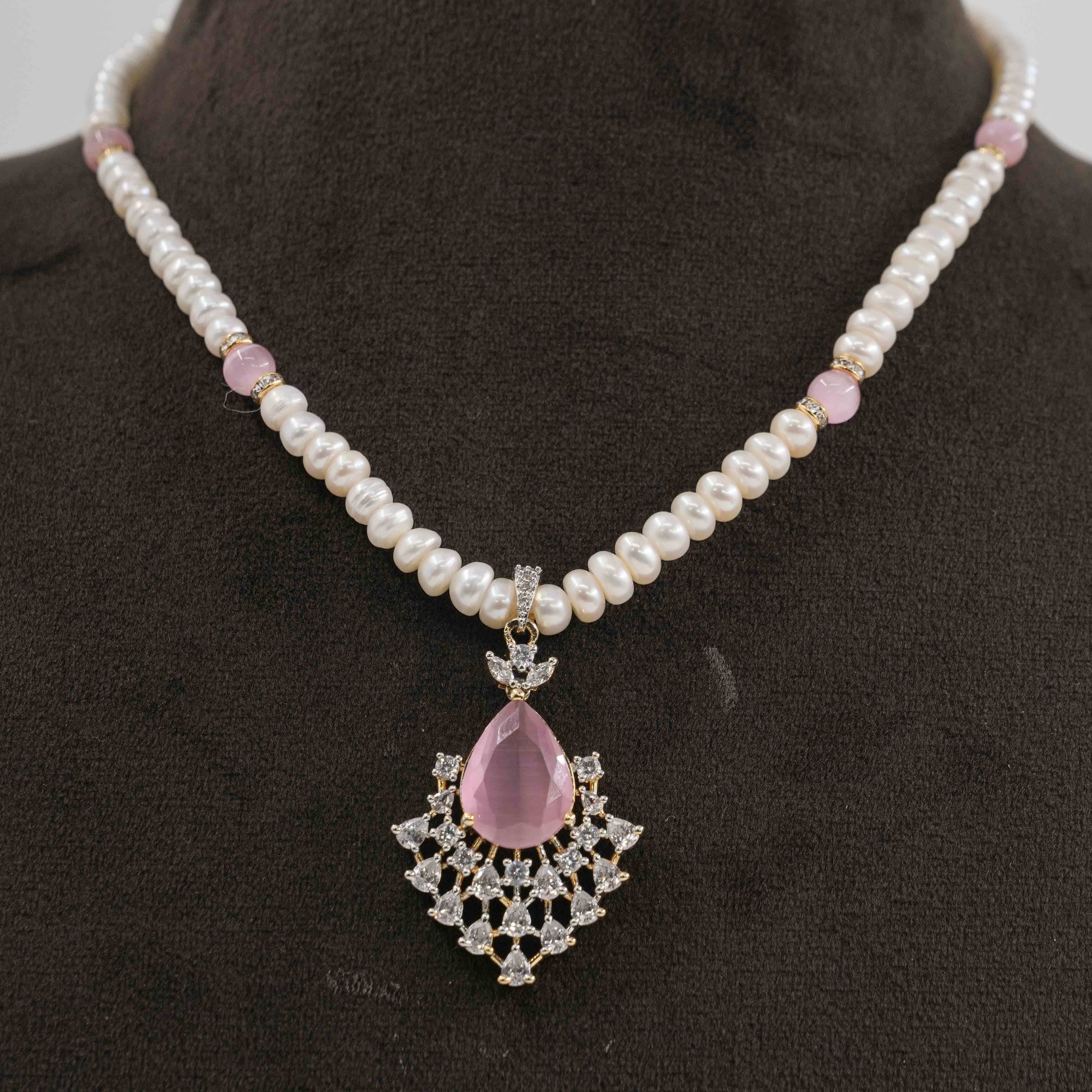 The Pearl Atelier by Kabra Pearls - Flat Round Pearl Necklace Set